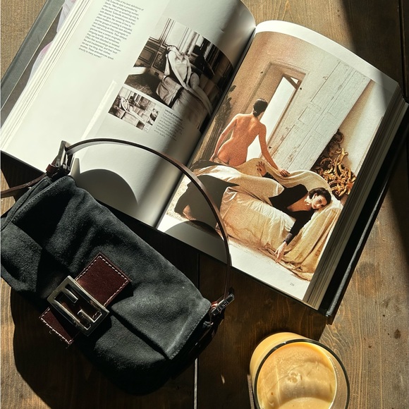 Authentic Fendi Black Suede Baguette - Picture 13 of 15